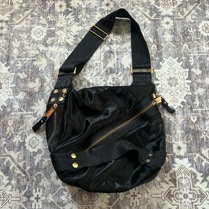 Juicy Couture Black Shoulder Bag with Gold Accents